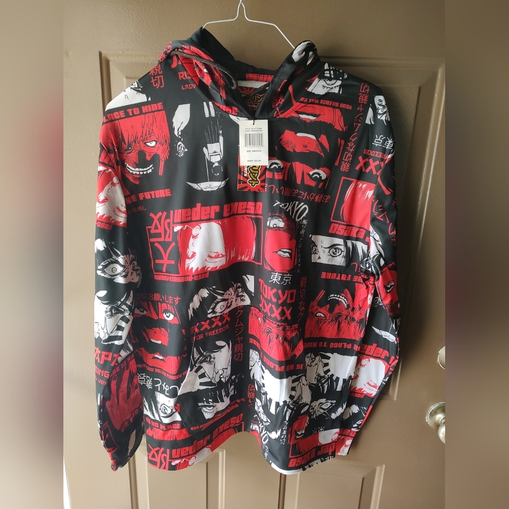 Oh Snap Drill Clothing Comic Pop Art Hoodie w/Kangaroo Pocket, NWT - Size Med